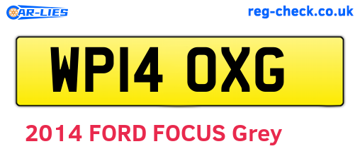 WP14OXG are the vehicle registration plates.