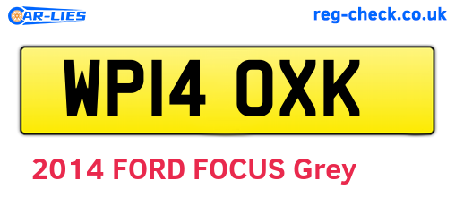 WP14OXK are the vehicle registration plates.