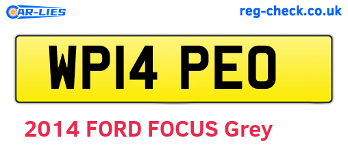 WP14PEO are the vehicle registration plates.