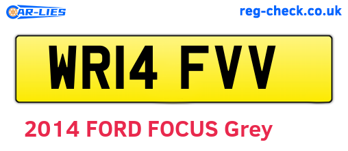 WR14FVV are the vehicle registration plates.