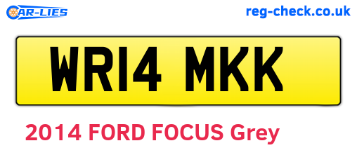 WR14MKK are the vehicle registration plates.