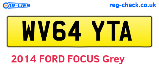 WV64YTA are the vehicle registration plates.