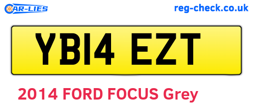 YB14EZT are the vehicle registration plates.