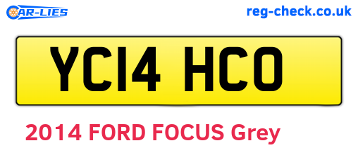 YC14HCO are the vehicle registration plates.