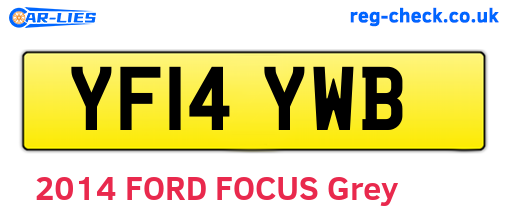 YF14YWB are the vehicle registration plates.