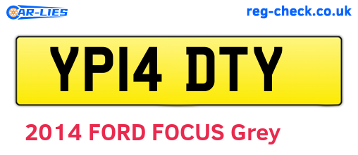 YP14DTY are the vehicle registration plates.