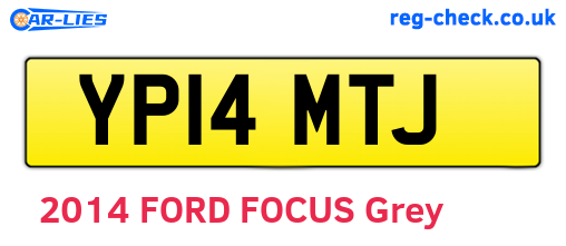 YP14MTJ are the vehicle registration plates.