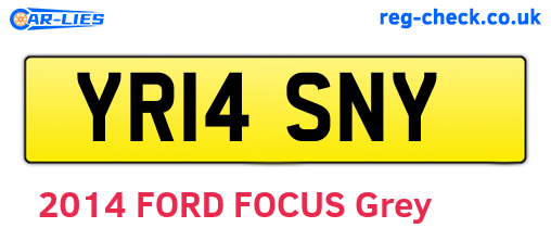 YR14SNY are the vehicle registration plates.