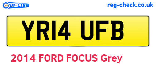 YR14UFB are the vehicle registration plates.