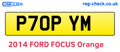 P70PYM are the vehicle registration plates.