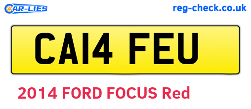 CA14FEU are the vehicle registration plates.