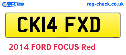 CK14FXD are the vehicle registration plates.