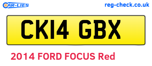 CK14GBX are the vehicle registration plates.