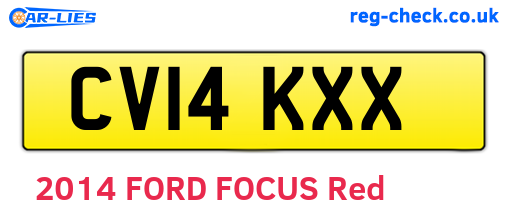 CV14KXX are the vehicle registration plates.