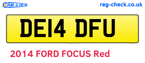 DE14DFU are the vehicle registration plates.