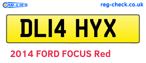 DL14HYX are the vehicle registration plates.