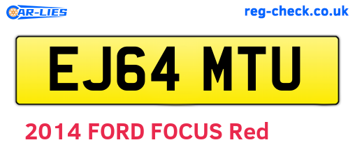 EJ64MTU are the vehicle registration plates.