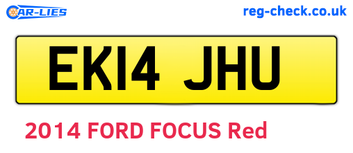 EK14JHU are the vehicle registration plates.