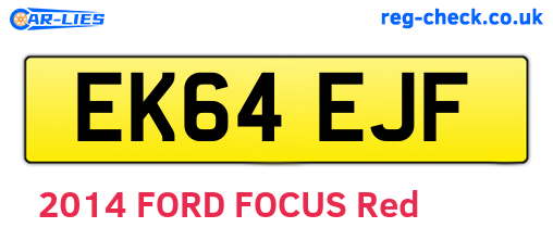 EK64EJF are the vehicle registration plates.