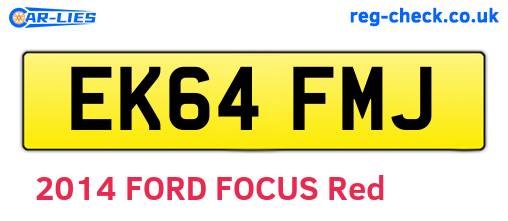 EK64FMJ are the vehicle registration plates.