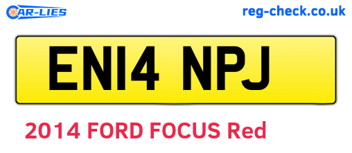 EN14NPJ are the vehicle registration plates.