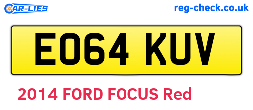 EO64KUV are the vehicle registration plates.