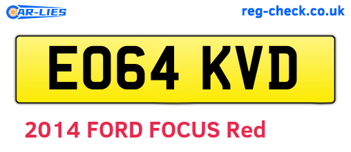 EO64KVD are the vehicle registration plates.