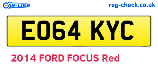 EO64KYC are the vehicle registration plates.