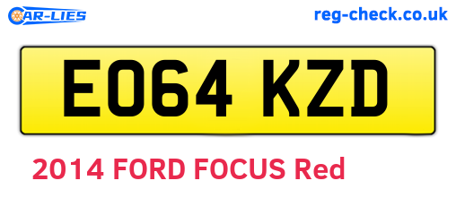 EO64KZD are the vehicle registration plates.