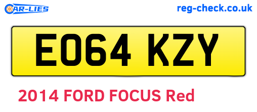 EO64KZY are the vehicle registration plates.