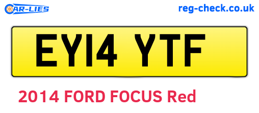 EY14YTF are the vehicle registration plates.