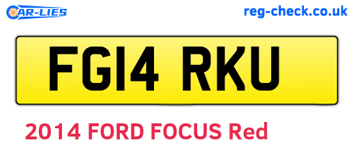 FG14RKU are the vehicle registration plates.