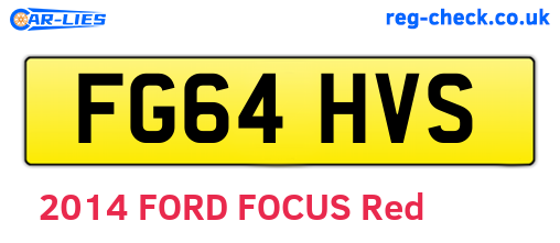 FG64HVS are the vehicle registration plates.