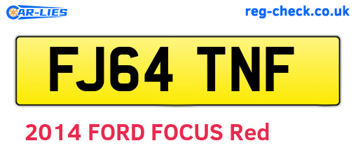 FJ64TNF are the vehicle registration plates.