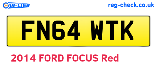 FN64WTK are the vehicle registration plates.