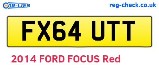 FX64UTT are the vehicle registration plates.