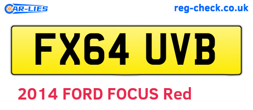 FX64UVB are the vehicle registration plates.