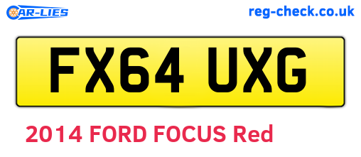 FX64UXG are the vehicle registration plates.