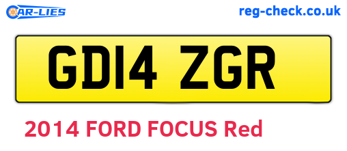 GD14ZGR are the vehicle registration plates.
