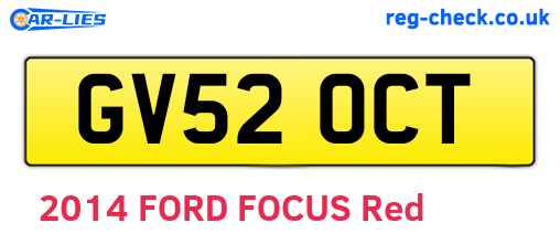 GV52OCT are the vehicle registration plates.