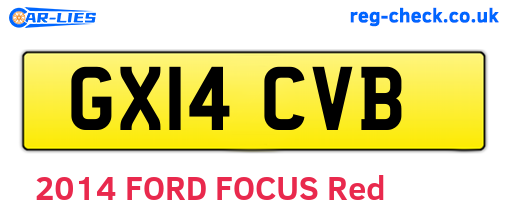 GX14CVB are the vehicle registration plates.