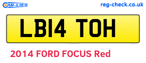 LB14TOH are the vehicle registration plates.