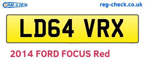 LD64VRX are the vehicle registration plates.