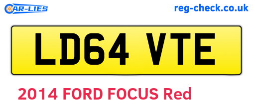 LD64VTE are the vehicle registration plates.