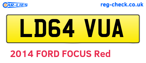 LD64VUA are the vehicle registration plates.