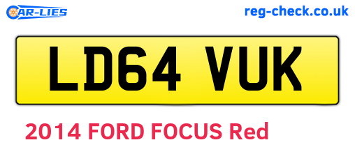 LD64VUK are the vehicle registration plates.