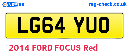 LG64YUO are the vehicle registration plates.