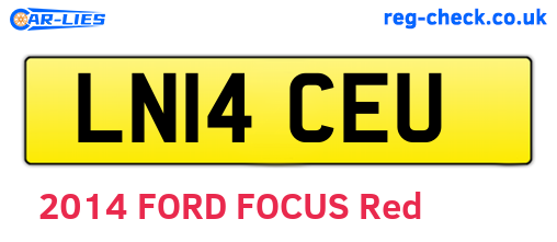 LN14CEU are the vehicle registration plates.
