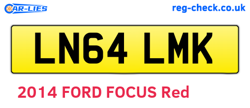 LN64LMK are the vehicle registration plates.