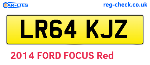 LR64KJZ are the vehicle registration plates.